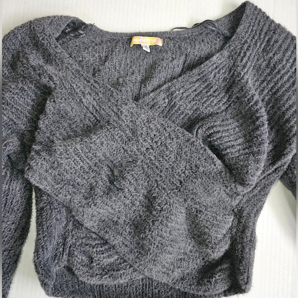Urban Outfitters Sweaters - URBAN OUTFITTERS Kane Wrap Womens Sweater Gray Size Large Layering Cozy Soft